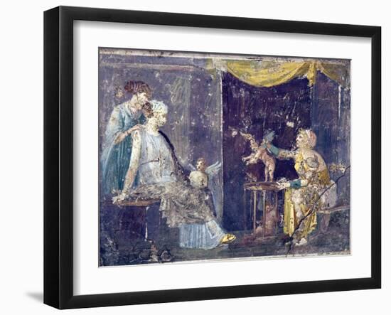 Naples, Naples National Archeological Museum, from Pompeii, Two Elegant Ladies at the Procurer-Samuel Magal-Framed Photographic Print