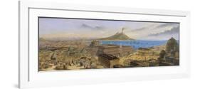 Naples, Panoramic View with Piazza Del Plebiscito in Foreground-null-Framed Giclee Print