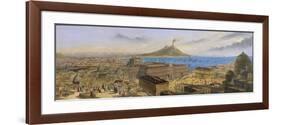 Naples, Panoramic View with Piazza Del Plebiscito in Foreground-null-Framed Giclee Print