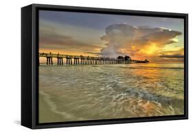 Naples Pier 2-Dennis Goodman-Framed Stretched Canvas