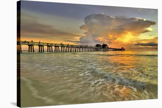 Naples Pier 2-Dennis Goodman-Stretched Canvas