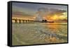 Naples Pier 2-Dennis Goodman-Framed Stretched Canvas