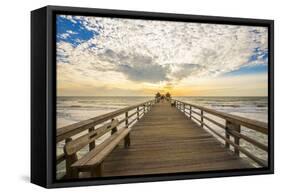 Naples Pier 3-Dennis Goodman-Framed Stretched Canvas