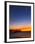 Naples Pier at Sunset with Crescent Moon, Jupiter and Venus-Frances Gallogly-Framed Photographic Print