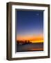 Naples Pier at Sunset with Crescent Moon, Jupiter and Venus-Frances Gallogly-Framed Photographic Print