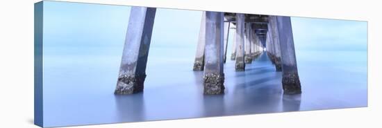 Naples Pier Morning-Moises Levy-Stretched Canvas