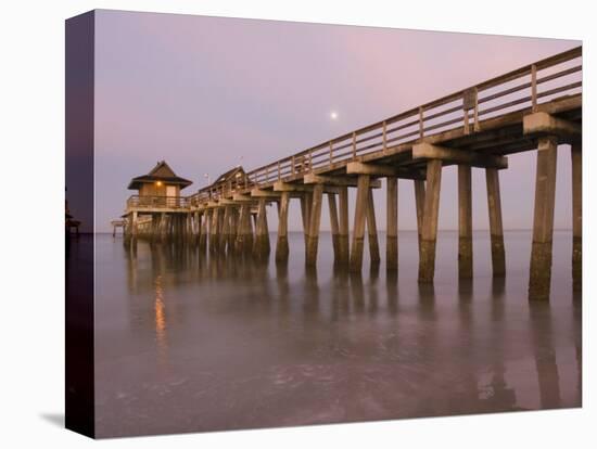 Naples Pier, Naples, Florida, USA-Walter Bibikow-Stretched Canvas