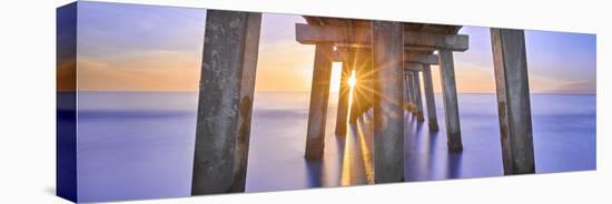 Naples Pier Panoramic II-Moises Levy-Stretched Canvas