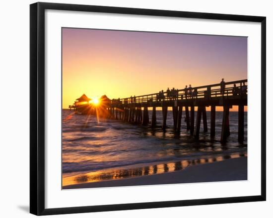 Naples Pier Sunset, Naples, Florida, USA-Rob Tilley-Framed Photographic Print