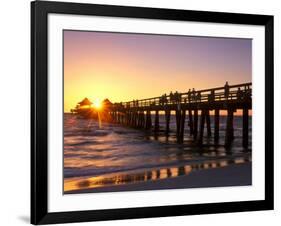 Naples Pier Sunset, Naples, Florida, USA-Rob Tilley-Framed Photographic Print