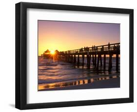 Naples Pier Sunset, Naples, Florida, USA-Rob Tilley-Framed Photographic Print