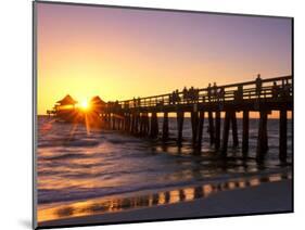 Naples Pier Sunset, Naples, Florida, USA-Rob Tilley-Mounted Photographic Print