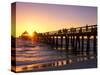 Naples Pier Sunset, Naples, Florida, USA-Rob Tilley-Stretched Canvas