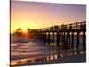 Naples Pier Sunset, Naples, Florida, USA-Rob Tilley-Stretched Canvas