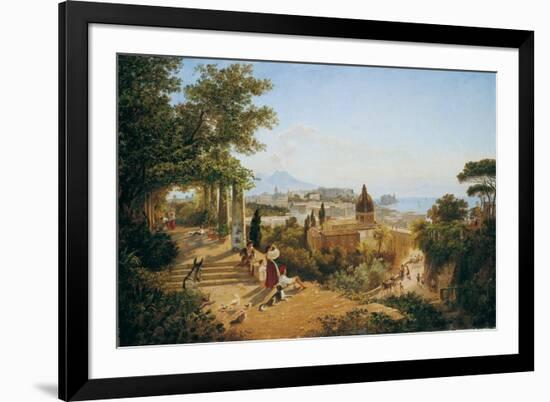 Naples Seen from the Slopes of the Vomero-Carl Wilhelm Goetzloff-Framed Art Print