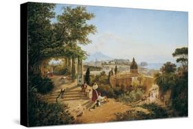 Naples Seen from the Slopes of the Vomero-Carl Wilhelm Goetzloff-Stretched Canvas