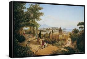 Naples Seen from the Slopes of the Vomero-Carl Wilhelm Goetzloff-Framed Stretched Canvas