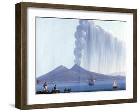 Naples: Vesuvius Erupting, 26th October 1822-null-Framed Giclee Print