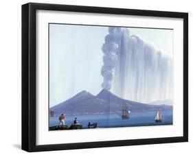 Naples: Vesuvius Erupting, 26th October 1822-null-Framed Giclee Print