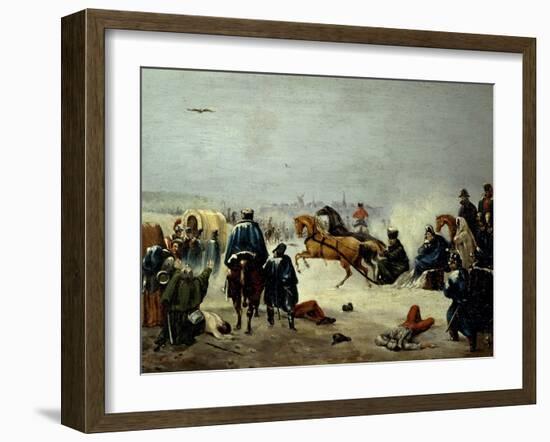 Napolean's Retreat from Russia, November 26, 1812, Napoleonic Wars, Russia-null-Framed Giclee Print