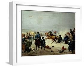 Napolean's Retreat from Russia, November 26, 1812, Napoleonic Wars, Russia-null-Framed Giclee Print