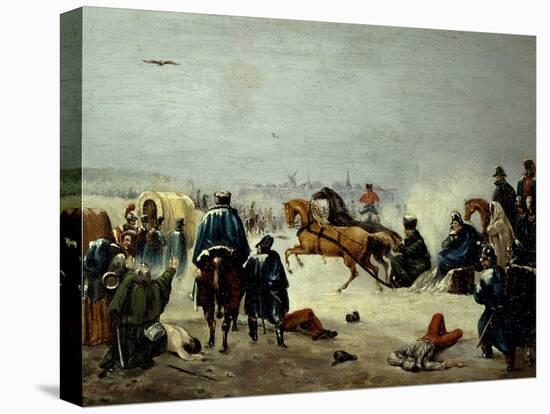 Napolean's Retreat from Russia, November 26, 1812, Napoleonic Wars, Russia-null-Stretched Canvas