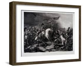 Napoleon (1769-1821) at the Battle of Waterloo, 1815-Charles Auguste Steuben-Framed Giclee Print