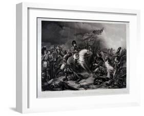 Napoleon (1769-1821) at the Battle of Waterloo, 1815-Charles Auguste Steuben-Framed Giclee Print