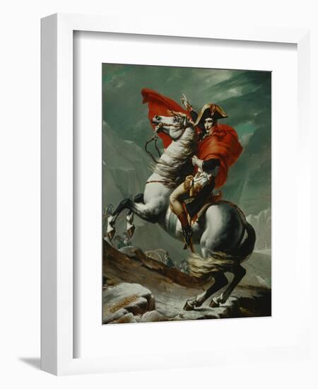 Napoleon (1769-1821) Crossing the Saint Bernhard Pass, 1801/2-Jacques-Louis David-Framed Giclee Print