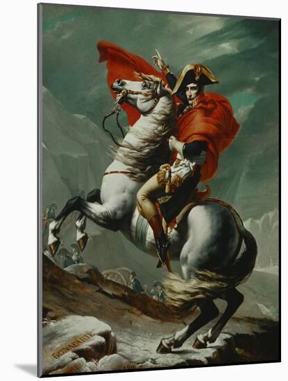 Napoleon (1769-1821) Crossing the Saint Bernhard Pass, 1801/2-Jacques-Louis David-Mounted Giclee Print
