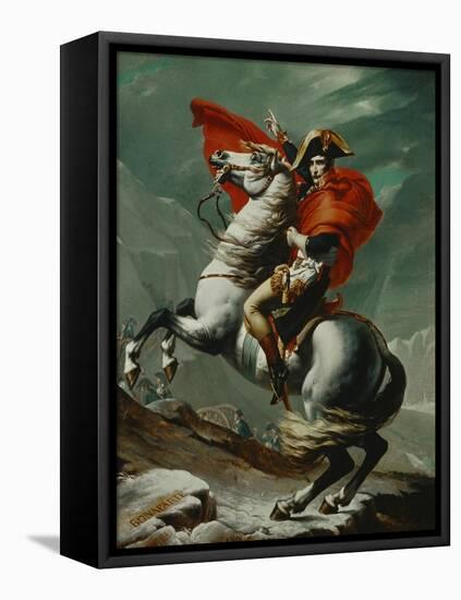 Napoleon (1769-1821) Crossing the Saint Bernhard Pass, 1801/2-Jacques-Louis David-Framed Stretched Canvas