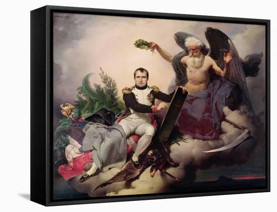 Napoleon (1769-1821) Crowned by Time, Before 1833-Jean Baptiste Mauzaisse-Framed Stretched Canvas