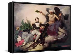 Napoleon (1769-1821) Crowned by Time, Before 1833-Jean Baptiste Mauzaisse-Framed Stretched Canvas