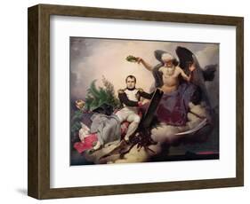 Napoleon (1769-1821) Crowned by Time, Before 1833-Jean Baptiste Mauzaisse-Framed Giclee Print