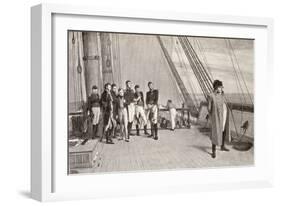 Napoleon (1769-1821) on Board the Bellerophon-English School-Framed Giclee Print