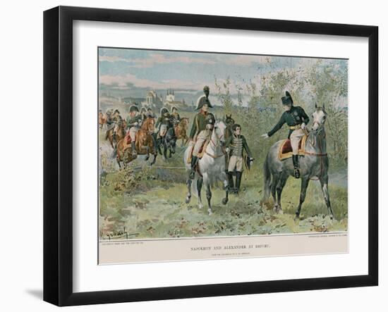 Napoleon and Alexander at Erfurt-Felicien Baron De Myrbach-rheinfeld-Framed Giclee Print