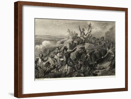 Napoleon and Army Fighting Battle-null-Framed Giclee Print