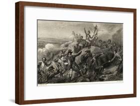 Napoleon and Army Fighting Battle-null-Framed Giclee Print