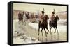 Napoleon and his Escort-Jan Chelminski-Framed Stretched Canvas