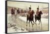 Napoleon and his Escort-Jan Chelminski-Framed Stretched Canvas