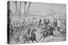 Napoleon and His Men Fighting at the Pyramids-null-Stretched Canvas