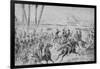 Napoleon and His Men Fighting at the Pyramids-null-Framed Giclee Print