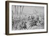 Napoleon and His Men Fighting at the Pyramids-null-Framed Giclee Print