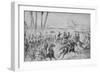 Napoleon and His Men Fighting at the Pyramids-null-Framed Giclee Print