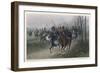 Napoleon and His Staff Surprised by Cossacks During the Retreat from Moscow-V. Chelminski-Framed Art Print