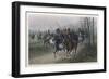 Napoleon and His Staff Surprised by Cossacks During the Retreat from Moscow-V. Chelminski-Framed Art Print