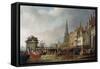 Napoleon and Josephine Enter Antwerp-Mathieu Ignace van Bree-Framed Stretched Canvas