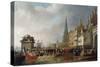 Napoleon and Josephine Enter Antwerp-Mathieu Ignace van Bree-Stretched Canvas