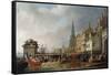 Napoleon and Josephine Enter Antwerp-Mathieu Ignace van Bree-Framed Stretched Canvas