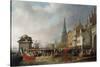 Napoleon and Josephine Enter Antwerp-Mathieu Ignace van Bree-Stretched Canvas